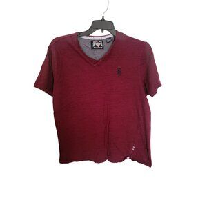 English Laundry Lions Crest T-Shirt Sz XL V-Neck Tee